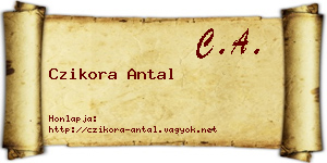 Czikora Antal névjegykártya